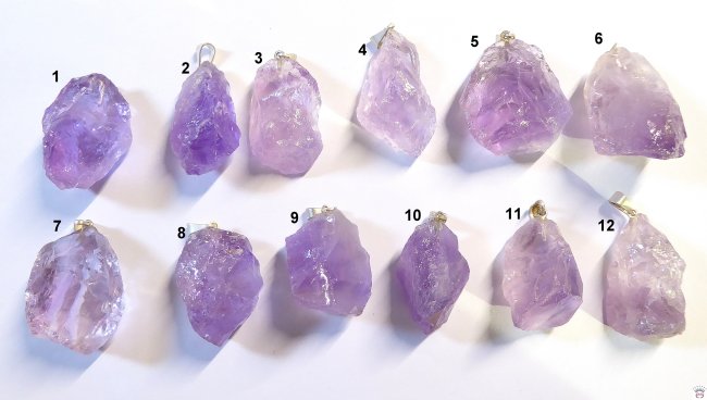 Amethyst-Anhänger, Rohstein, Metallöse